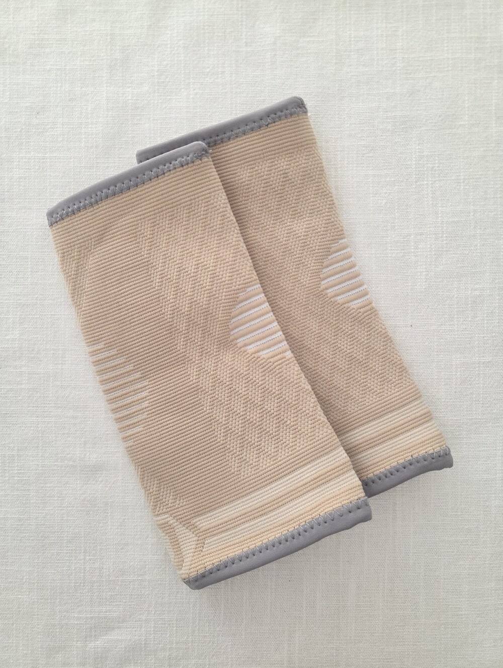 Beige Compression -Elbow Sleeves Tennis, Gym, Support Sleeve Pair xs
